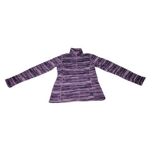 Mountain Warehouse Sweater Womens Size 8 Purple Midi Mock Neck 1/4 Zip Knit Fall